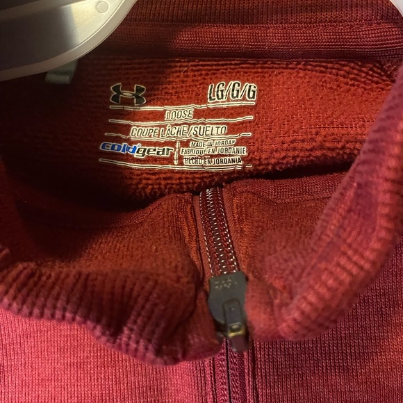 Under Armour Men's Red Zip-Up Sweater - Picture 2 of 2